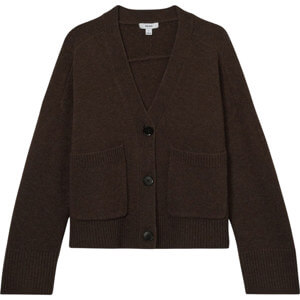 REISS ROSIE Wool Cashmere Patch Pocket Cardigan